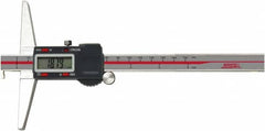 SPI - 0" to 6" Electronic Depth Gage - 0.001" Accuracy, 0.0005" Resolution, 4" Base Length - Caliber Tooling