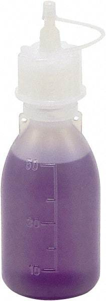 Dynalon Labware - 50 mL Dispensing Bottle - Polyethylene, Translucent, 4.2" High x 1-1/2" Diam, 15mm Cap - Caliber Tooling