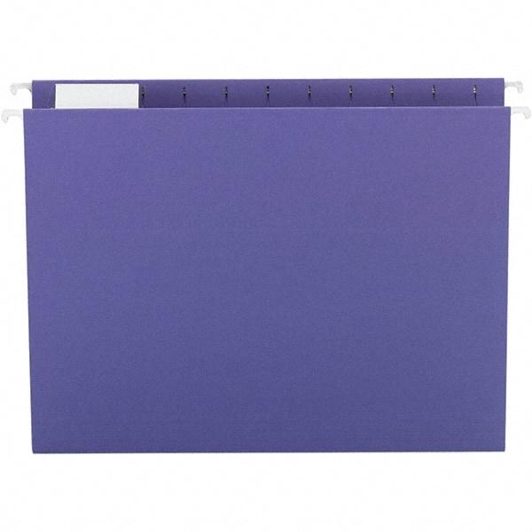 SMEAD - 12-1/4 x 9-1/2", Letter Size, Purple, Hanging File Folder - 11 Point Stock, 1/5 Tab Cut Location - Caliber Tooling