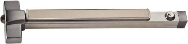 Ability One - 4" OAL Nonhanded Fire Rated Flatbar - Satin Stainless Steel Finish, 6200 Series - Caliber Tooling