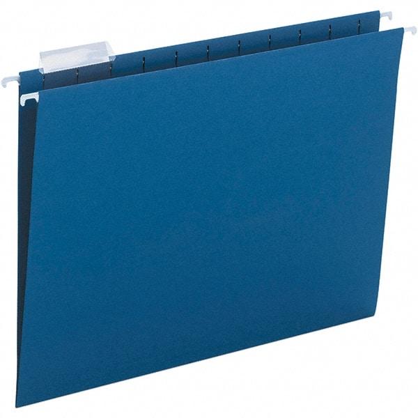 SMEAD - 12-1/4 x 9-1/2", Letter Size, Navy, Hanging File Folder - 11 Point Stock, 1/5 Tab Cut Location - Caliber Tooling