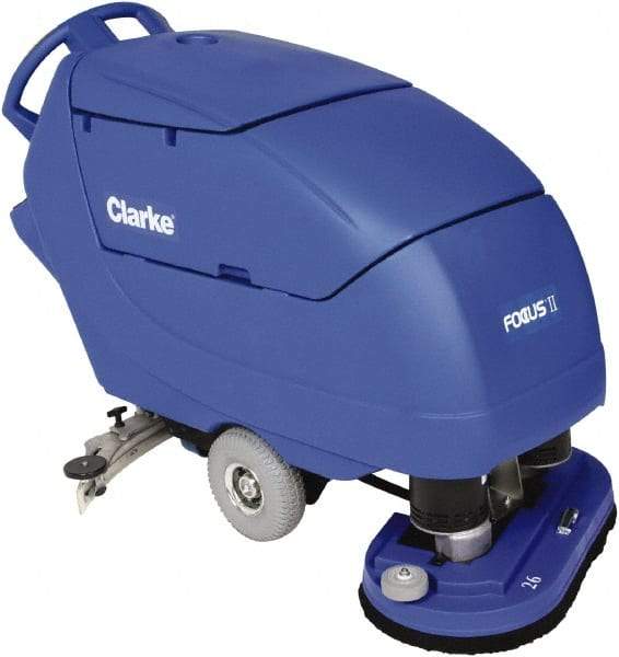 Clarke - 26" Cleaning Width, Battery Powered Floor Scrubber - 0.75 hp, 200 RPM, 23 Gal Tank Capacity - Caliber Tooling