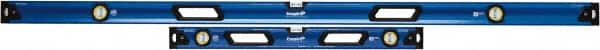 Empire Level - Magnetic 32" & 78" Long 3 Vial Box Beam Level - Metal, Blue, 1 Level & 2 Plumb Vials - Caliber Tooling