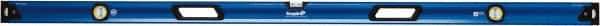 Empire Level - 72" Long 3 Vial Box Beam Level - Metal, Blue, 1 Level & 2 Plumb Vials - Caliber Tooling