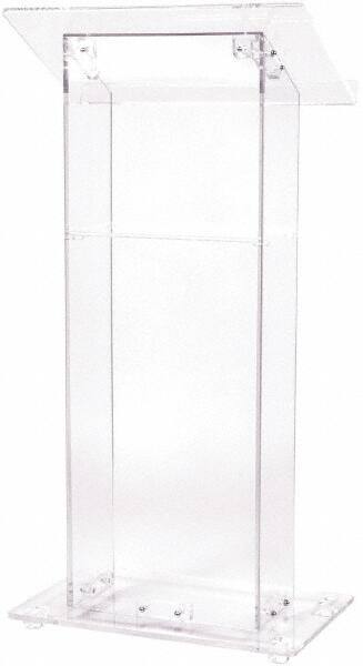 Oklahoma Sound - Acrylic Full Floor Lectern - 15" Deep x 24" Wide x 46" High - Caliber Tooling