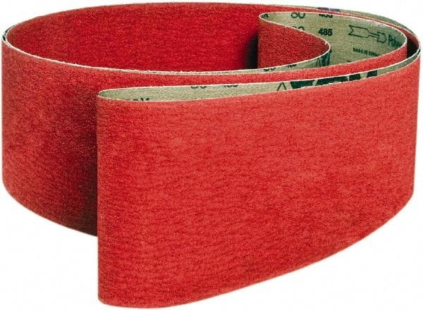 VSM - 3" Wide x 24" OAL, 40 Grit, Ceramic Abrasive Belt - Ceramic, Coarse, Coated, X Weighted Cloth Backing, Wet/Dry - Caliber Tooling