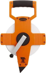 Keson - 100' x 3/8" Tape Measure - 1/10 & 1/100" Graduation - Caliber Tooling