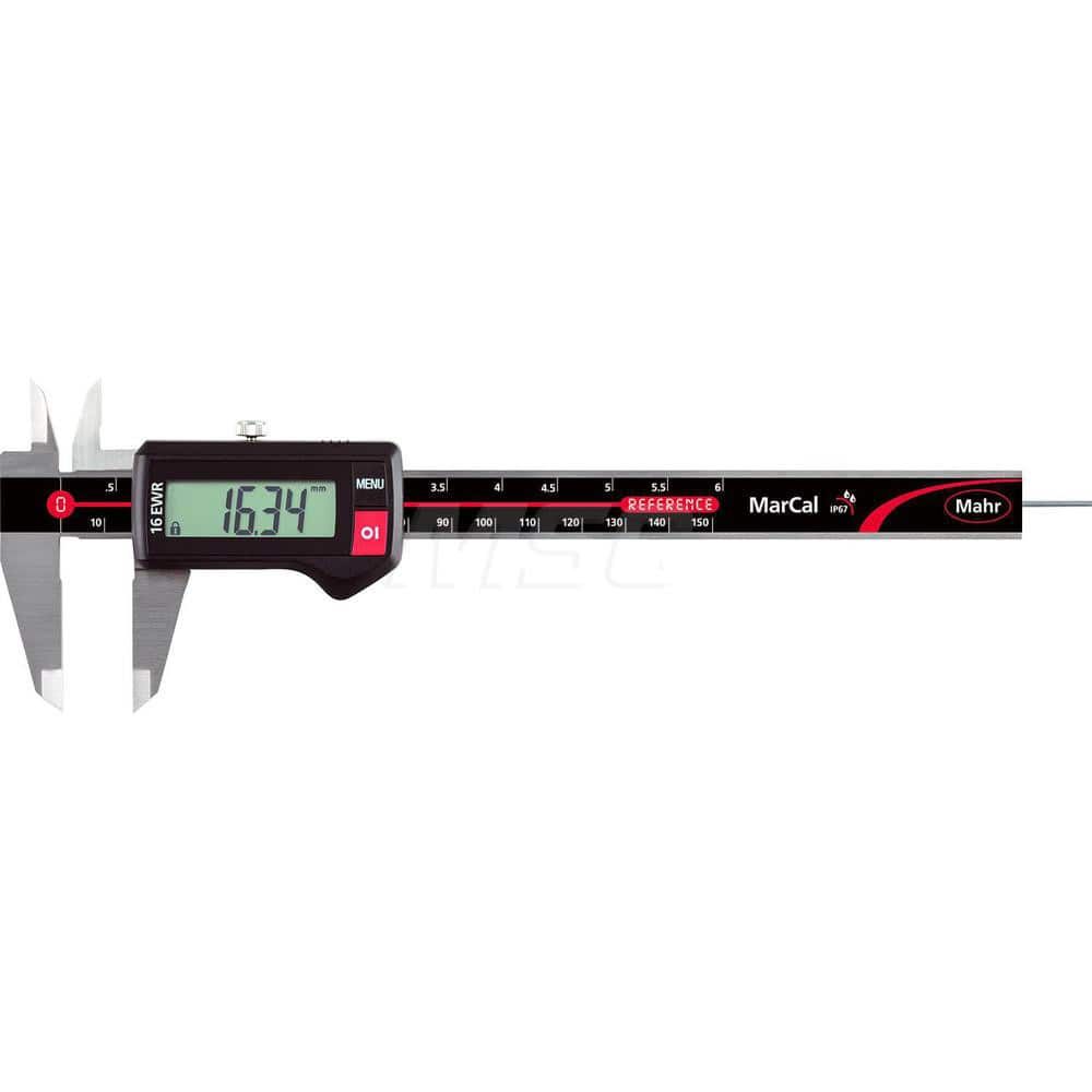 Mahr - Electronic Calipers; Minimum Measurement (mm): 0.00 ; Minimum Measurement (Decimal Inch): 0.0000 ; Maximum Measurement (Decimal Inch): 8 ; Maximum Measurement (mm): 200.00 ; Accuracy Plus/Minus (Decimal Inch): 0.0010 ; Accuracy Plus/Minus (mm): 0. - Exact Industrial Supply