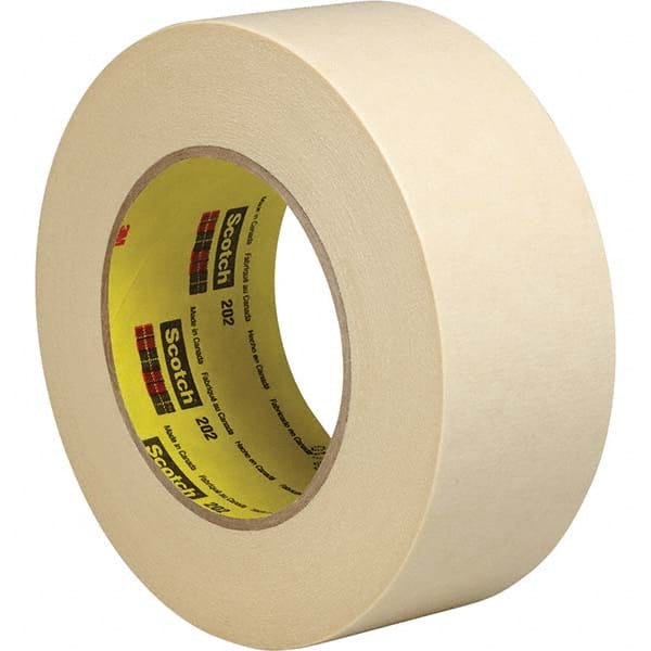 Masking Tape: 72 mm Wide, 55 m Long, 6.3 mil Thick, Tan Crepe Paper, Rubber Adhesive, 27 lb/in Tensile Strength