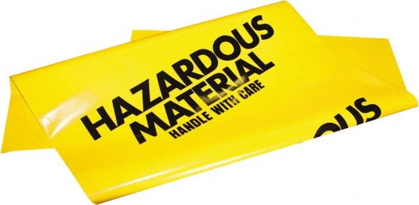 Enpac - 10 Gallon Capacity, Yellow, Low-Density Polyethylene, Hazardous Waste Bag - Caliber Tooling