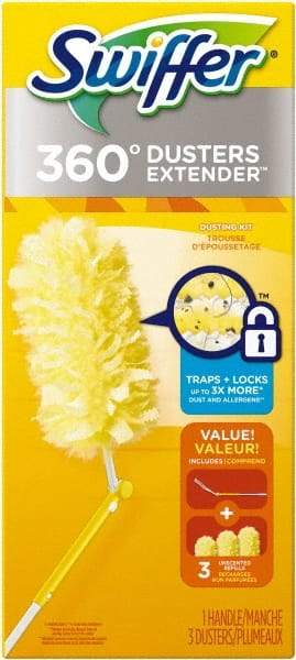 Swiffer - 6" Long Fiber & Plastic Duster - 6" OAL, Yellow - Caliber Tooling