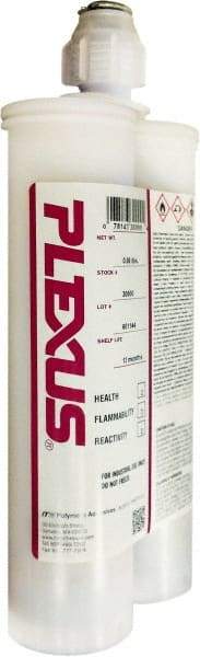 Plexus - 400 mL Cartridge Two Part Adhesive - 3 to 6 min Working Time, 60°F - Caliber Tooling