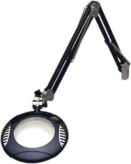 O.C. White - 43 Inch, Spring Suspension, Clamp on, LED, Spectre Blue, Magnifying Task Light - 8 Watt, 7.5 and 15 Volt, 2x Magnification, 6 Inch Long - Caliber Tooling