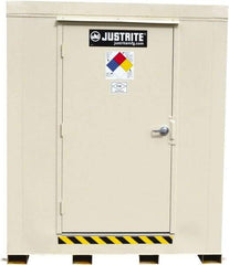 Justrite - 4 Drum, 71 Gal Sump Capacity, Locker - 6' Long x 5-1/2' Wide x 6.25' High, Galvanized Steel - Caliber Tooling