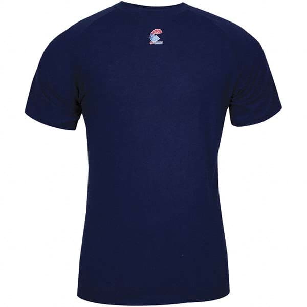 National Safety Apparel - Size 2XL Navy Blue Flame Resistant/Retardant Short Sleeve Base Layer Shirt - Caliber Tooling