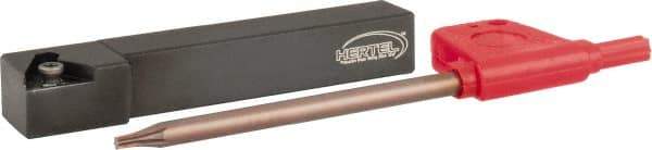 Hertel - STGP, Left Hand Cut, 1/2" Shank Height x 1/2" Shank Width, Positive Rake Indexable Turning Toolholder - 3-1/2" OAL, TP..21.51 Insert Compatibility, Series Screw-Type - Caliber Tooling