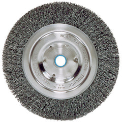 ‎Vortec Pro 6″ Narrow Face Crimped Wire Wheel, .014″ Steel Fill, 5/8″-1/2″ Arbor Hole, Retail Pack - Caliber Tooling