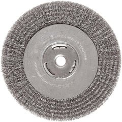 ‎Vortec Pro 4″ Narrow Face Crimped Wire Wheel, .014″ Steel Fill, 5/8″-11 UNC Nut, Retail Pack - Caliber Tooling