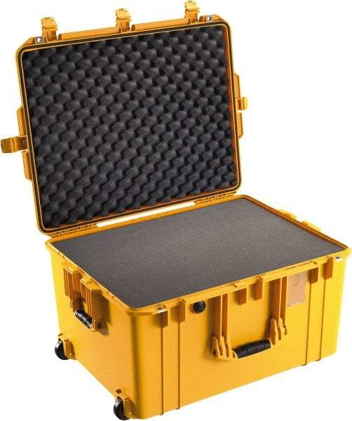 Pelican Products, Inc. - 20-21/32" Wide x 14-7/8" High, Aircase w/Foam & Wheels - Yellow - Caliber Tooling