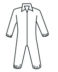 White SMMMS Coverall w/ Zipper Front, Collar, Elastic Wrists & Ankles X-Large - Caliber Tooling