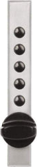 Kaba Access - 5/8 to 7/8" Door Thickness, Satin Chrome Pushbutton Knob Lockset - 2-3/4" Back Set, 1 Code, Zamak3, Nonkey Override Cylinder - Caliber Tooling