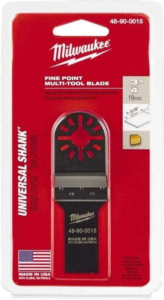 Milwaukee Tool - Rotary Multi-Material Blade - 3/4" Cutting Diam, Black Oxide Finish, Use with Milwaukee Multi-Tool - Caliber Tooling