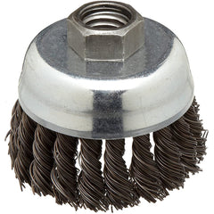 ‎Vortec Pro 2-3/4″ Knot Wire Cup Brush, .020″ Steel Fill, M10x1.25 Nut, Retail Pack - Caliber Tooling