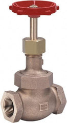 Milwaukee Valve - 3/8" Pipe, Threaded (NPT) Ends, Bronze Integral Globe Valve - Bronze Disc, Union Bonnet, 600 psi WOG, 300 psi WSP, Class 300 - Caliber Tooling