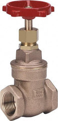 Milwaukee Valve - 1/4" Pipe, Class 125, Threaded (NPT) Bronze Solid Wedge Stem Gate Valve - 200 WOG, 125 WSP, Threaded Bonnet, For Use with Water, Oil & Gas - Caliber Tooling