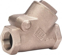 Milwaukee Valve - 1-1/2" Bronze Check Valve - Check Valve, Threaded (NPT), 600 WOG - Caliber Tooling