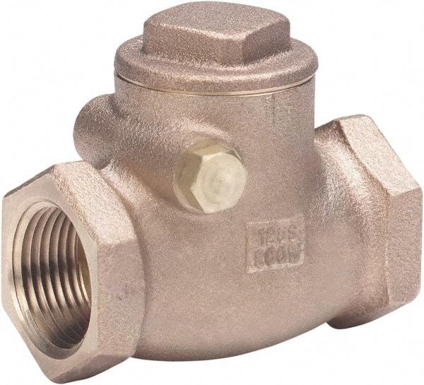 Milwaukee Valve - 1/4" Bronze Check Valve - Check Valve, Threaded (NPT), 200 WOG - Caliber Tooling