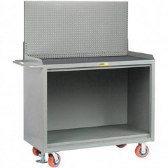 Little Giant - 3,600 Lb Capacity Mobile Service Bench - 41" Wide x 24" Deep x 43" High, Steel, Gray - Caliber Tooling