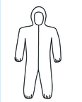 Micropourus Coverall w/ Zipper Front, Hood, Elastic Wrists & Ankles X-Large - Caliber Tooling