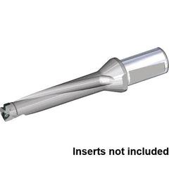 Kennametal - 7-7/8" Max Drill Depth, 5xD, 1.5748" Diam, Indexable Insert Drill - 2 Inserts, 32mm Shank Diam, Whistle Notch Shank - Caliber Tooling