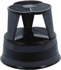 Cramer - 14-1/2" High, Black Step Stool - Steel, 350 Lb Capacity, Type 1AA Industry Rating - Caliber Tooling