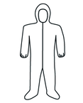 White SMMMS Coverall w/ Zipper Front, Hood, Boots & Elastic Wrists X-Large - Caliber Tooling