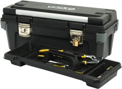 Stanley - Tool Box - 19-5/8" Wide x 10-1/2" Deep x 10-5/16" High, Plastic/Rubber, Black - Caliber Tooling