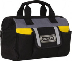 Stanley - Black & Yellow Polyester Tool Bag - 12" Wide x 5" Deep x 10" High - Caliber Tooling