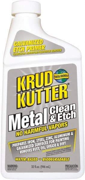 Krud Kutter - 32 Fl oz Bottle Cleaner/Etcher - 200 to 300 Sq Ft/Gal Coverage - Caliber Tooling