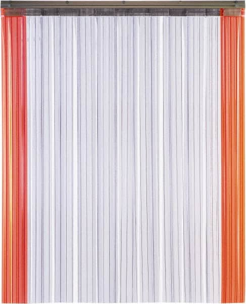 TMI, LLC - 3' Door Width x 7' Door Height PVC Ribbed with Reinforced Bonded Bead (Style) Armor Bond Strip Door Kit - 8" Strip Width x 0.072" Strip Thickness, Clear, 50% Overlap - Caliber Tooling