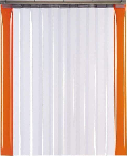 TMI, LLC - 10' Door Width x 12' Door Height PVC Smooth with Reinforced Bonded Bead (Style) Armor Bond Strip Door Kit - 12" Strip Width x 1/8" Strip Thickness, Clear, 67% Overlap - Caliber Tooling