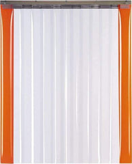 TMI, LLC - 4' Door Width x 8' Door Height PVC Smooth with Reinforced Bonded Bead (Style) Armor Bond Strip Door Kit - 8" Strip Width x 0.08" Strip Thickness, Clear, 50% Overlap - Caliber Tooling