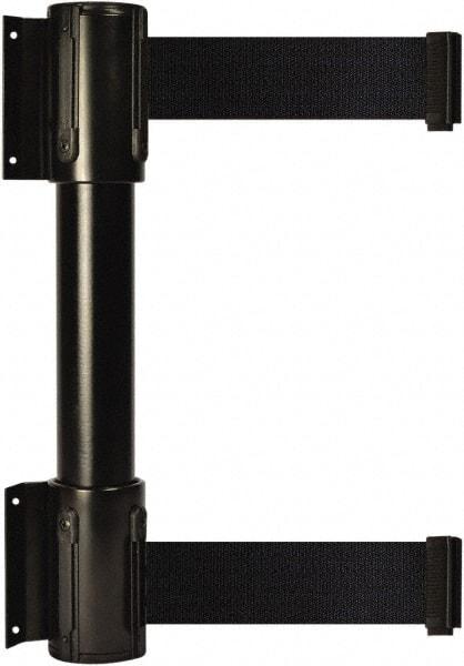 Tensator - 16.64" High x 89" Long x 3" Wide Barrier Dual Line Wall Mount - Steel, Black Powdercoat Finish, Black, Use with 898 Wall Receiver - Caliber Tooling