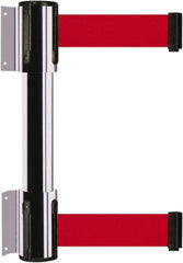 Tensator - 16.64" High x 89" Long x 3" Wide Barrier Dual Line Wall Mount - Steel, Polished Chrome Finish, Polished Chrome, Use with 898 Wall Receiver - Caliber Tooling