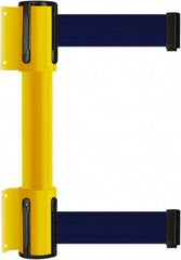 Tensator - 16.64" High x 156" Long x 3" Wide Barrier Dual Line Wall Mount - Steel, Yellow Powdercoat Finish, Yellow, Use with 898 Wall Receiver - Caliber Tooling