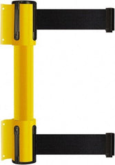 Tensator - 16.64" High x 156" Long x 3" Wide Barrier Dual Line Wall Mount - Steel, Yellow Powdercoat Finish, Yellow, Use with 898 Wall Receiver - Caliber Tooling