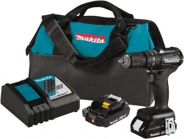 Makita - 18 Volt 1/2" Keyless Chuck Cordless Hammer Drill - 0 to 25,500 BPM, 0 to 1,700 RPM, Reversible - Caliber Tooling