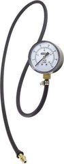 General - 2-1/2" Dial, 3/8 Thread, 0-35 Scale Range, Pressure Gauge - Thread Connection Mount, Accurate to ±1.5% of Full-Scale Range of Scale - Caliber Tooling