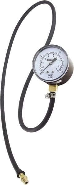 General - 2-1/2" Dial, 3/8 Thread, 0-15 Scale Range, Pressure Gauge - Thread Connection Mount, Accurate to ±1.5% of Full-Scale Range of Scale - Caliber Tooling