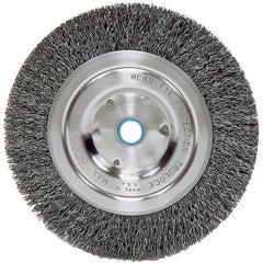 Vortec Pro 6″ Crimped Wire Wheel, .014″ Steel Fill, Narrow Face, 5/8″-1/2″ Arbor Hole - Caliber Tooling